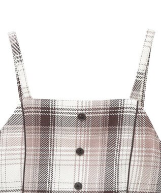 earth music&ecology コットンツイルチェックビスチェ Brown