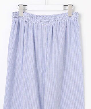 自由区 【WEB限定】オーガニックコットンパジャマ ブルーストライプ×イエロー