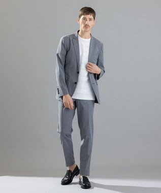 JOSEPH HOMME ジャガードボーダー　クルーネックTシャツ ホワイト系3