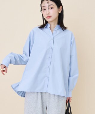 AMERICAN HOLIC 【イージーケア】バックプリーツシャツ Sax