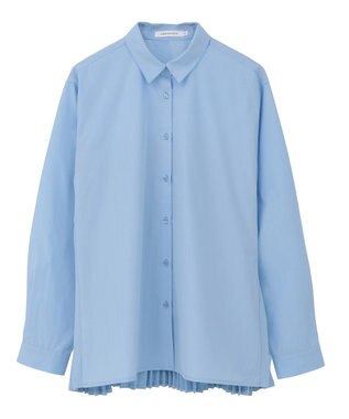 AMERICAN HOLIC 【イージーケア】バックプリーツシャツ Sax