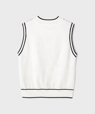 GRACE CONTINENTAL フラワープリントニットトップ ホワイト