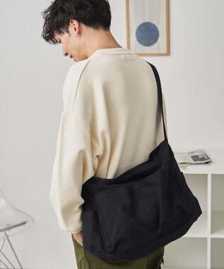 WEGO 立体ポケットキャンバスショルダー ブラック