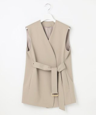 23区 【エステータ】ライトダブルクロス ジレ グレージュ