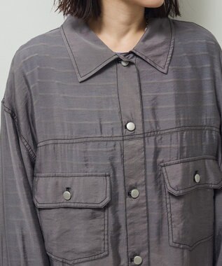 Green Parks ・ＥＬＥＮＣＡＲＥ　ＤＵＥ　カラーステッチシアーＧジャン Charcoal Gray