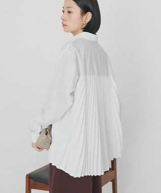 AMERICAN HOLIC 【イージーケア】バックプリーツシャツ Off White