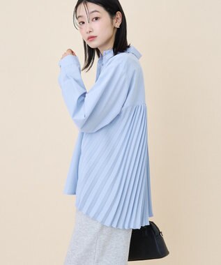 AMERICAN HOLIC 【イージーケア】バックプリーツシャツ Sax