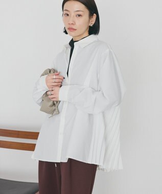 AMERICAN HOLIC 【イージーケア】バックプリーツシャツ Off White