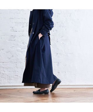 ing <ing>【3E】リボンモカシンシューズ グリーン