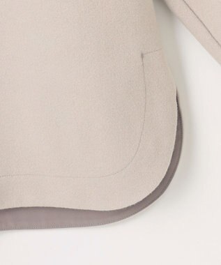 J.PRESS LADIES メルトンジャージー Vネック カットソー グレージュ系