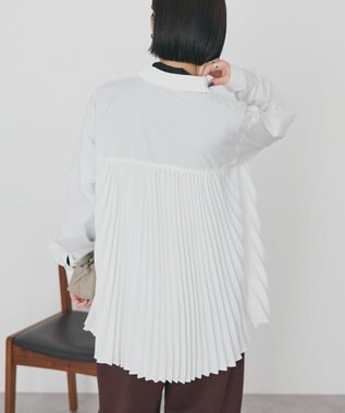 AMERICAN HOLIC 【イージーケア】バックプリーツシャツ Off White