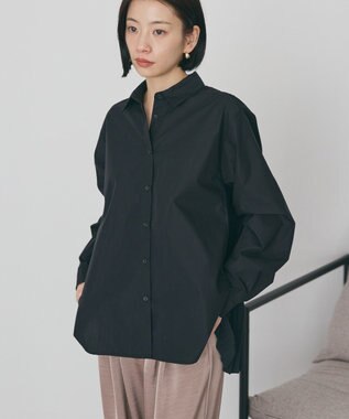AMERICAN HOLIC 【イージーケア】バックプリーツシャツ Black