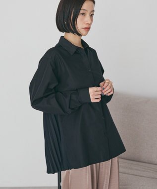 AMERICAN HOLIC 【イージーケア】バックプリーツシャツ Black