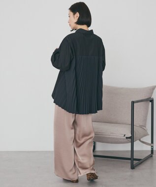 AMERICAN HOLIC 【イージーケア】バックプリーツシャツ Black