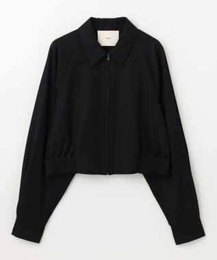 NAVE 【Nave　洗える】バルキーツイル ジップアップブルゾン ブラック系