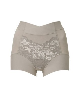 BRADELIS New York 【BRADELIS NewYork peace】綿混フィットレースショーツ ウエストからヒップ下まですっぽり包み補整するショーツ グレージュ
