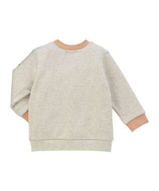MIKI HOUSE HOT BISCUITS 【70-120cm】【Everyday Series】ワンポイント くすみカラー裏毛パイルトレーナー グレー