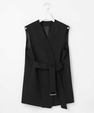 23区 【エステータ】ライトダブルクロス ジレ ブラック