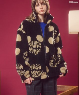 AMERICAN HOLIC ソウガラプリントボアブルゾン／Ｄｉｓｎｅｙ Black