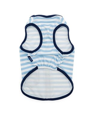 PET PARADISE J.PRESS 接触冷感 ボーダー タンクトップ 小型犬 ホワイト×ブルー