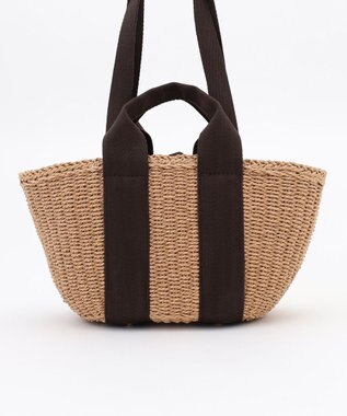 LA BAGAGERIE 【MONICA】ダブルハンドルかごバッグ ダークチョコ