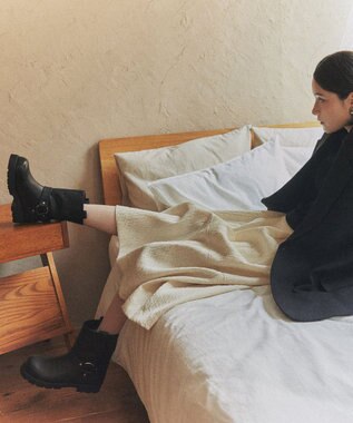 Bridget Birkin 【PARADIS COULEUR】オブリークトウリングエンジニアブーツ ブラック