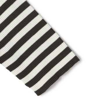 BEIGE， JULIE / コットンシルク 2WAY半袖ニット Ecru×Khaki