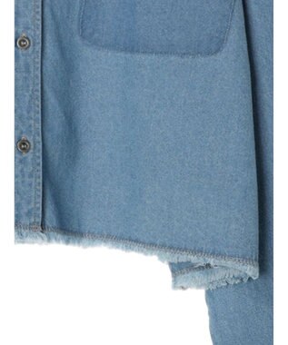 Green Parks ・ＳＵＧＡＲ　ＳＰＯＯＮ　クロップドデニムシャツ Light Indigo