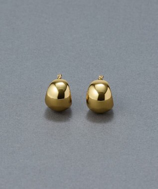 Phoebe 〈金属アレルギー対応〉ドームメタルフープピアス/ゴールド　シンプル/大振り ゴールド