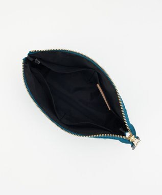 russet ラインプリントポーチ M(Z-226) Turquoise