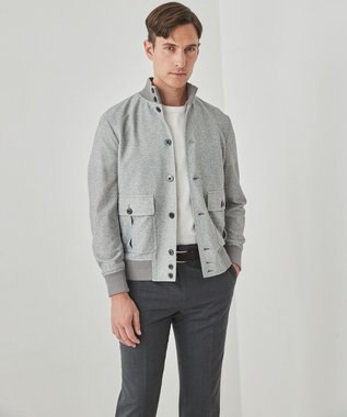 GOTAIRIKU 新作【ストレッチ/洗える/吸水速乾】ノルマンディーリネン A-1ブルゾン ライトグレー系8