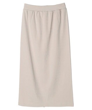 CRAFT STANDARD BOUTIQUE リブロングスカート Gray Beige