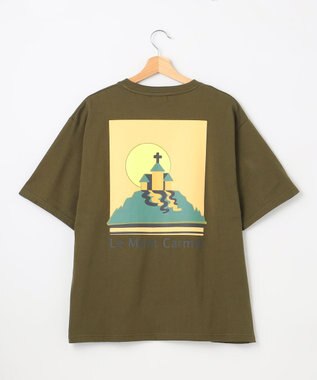 SHARE PARK LADIES 【EC限定カラーあり・UVカット・吸水速乾】カラフルロゴバックプリントＴシャツ カーキ系