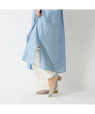 ing <ing>【WEB限定】【レイン対応】スクエアトゥVカットパンプス オーク