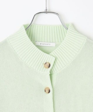 #Newans 〈花乃まりあさんコラボ〉コットンコードカーディガン ライトグリーン