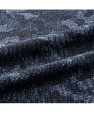 ZERO HALLIBURTON クールドッツ カモ柄モックネックTシャツ ZHG-M6S6b 85192 ネイビー