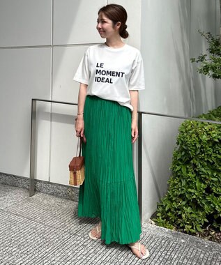 UNFILO BEAUTY FORM ロゴ刺繍 半袖Tシャツ [NEW]白(ロゴ大)