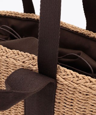 LA BAGAGERIE 【MONICA】ダブルハンドルかごバッグ ダークチョコ