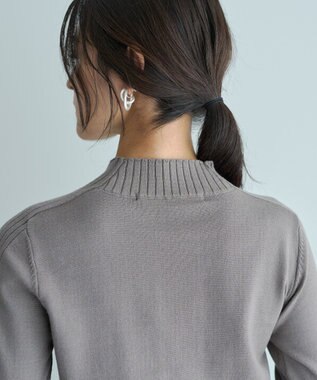 YECCA VECCA 袖口釦リブMIXニット Dark Beige