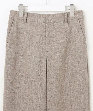 J.PRESS LADIES T/W シャブレーツイル セミワイド パンツ ベージュ系