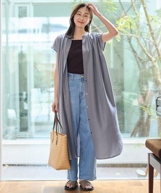 ANY 【洗濯機可/UVケア】スパンボイル撥水ワンピース