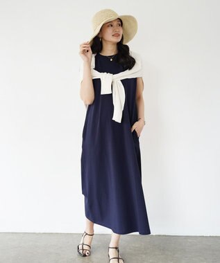 洗濯機で洗える/接触冷感/ストレッチ】ポケット付きノースリーブ  