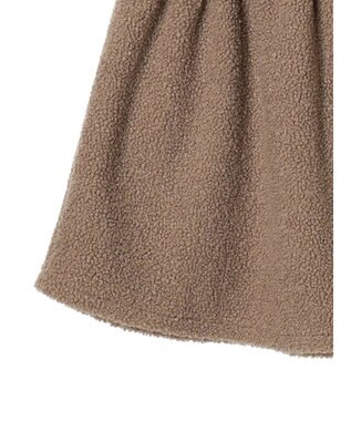 Green Parks フレア裏付きボアベスト Gray Beige