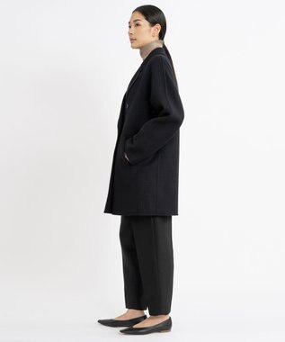 23区 L 【エステータ】ショートビーバー ウールコート ブラック系