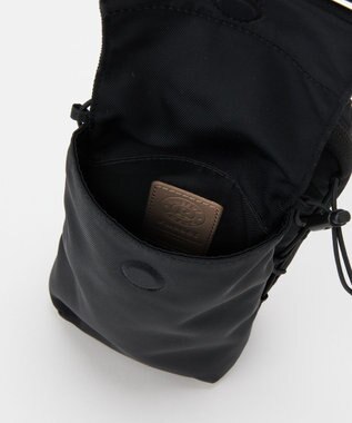 russet ≪500mlペットボトルが入る≫ナイロン多機能ミニショルダーバッグ(CE-1613) Black