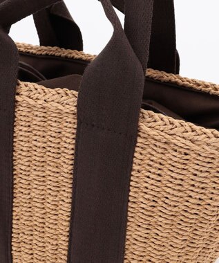 LA BAGAGERIE 【MONICA】ダブルハンドルかごバッグ ダークチョコ