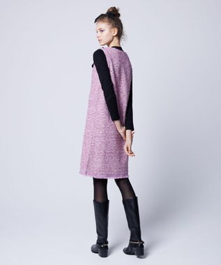 TOCCA 【洗える！】FONDU TWEED ドレス パープル系