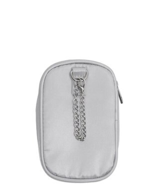 WEGO 【痛バ＆推し活グッズ】ダブルリボンサテンぬいポーチ シルバー