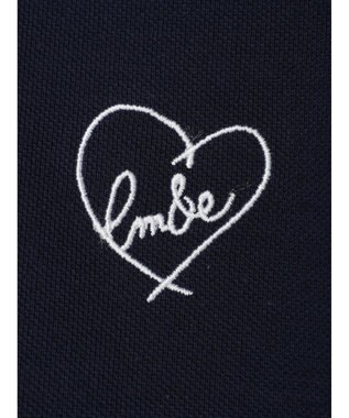 earth music&ecology ハートロゴ刺繍ポロ Blue