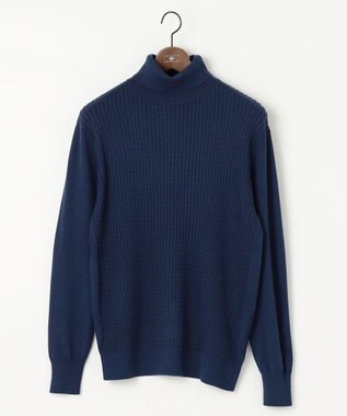 JOSEPH ABBOUD 【チクチクしない/イージーケア】SNOWYタートルネックニット ブルー系